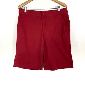 Eddie Bauer Bermuda‎ Chino Shorts Red Women’s Sz 12 NWT